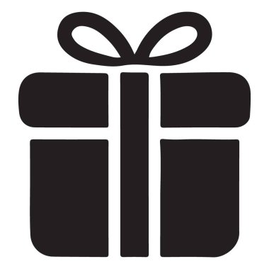 Zarif Siyah Siluet Hediye Kutusu İllüstrasyonu Tatil Tasarımları İçin Mükemmel