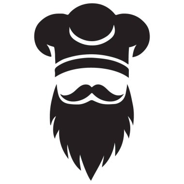 Şef Siluet Çizimi A Mutfak Simgesi Vektör Grafik Tasarımı