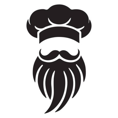 Şef Siluet Çizimi A Mutfak Simgesi Vektör Grafik Tasarımı