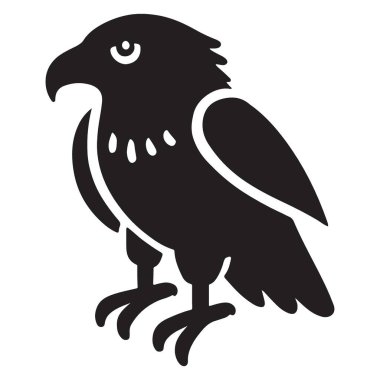 Görkemli Siyah Siluet Kartal Çizim Vektörü Grafik