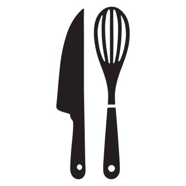 Mutfak spatula ikonu. Web için spatula vektör simgesinin basit çizimi