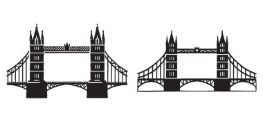 Londra Köprüsü ikonu. Ağ için Londra Köprüsü vektör simgesinin basit çizimi