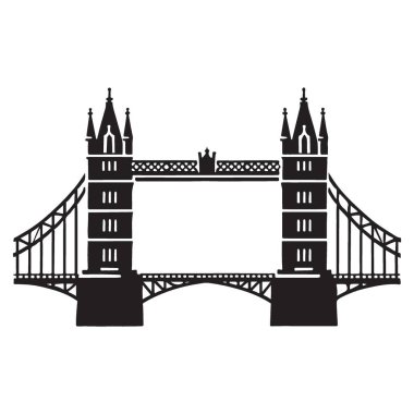 Iconic London Tower Köprüsü Görüntü Vektör Sanatı