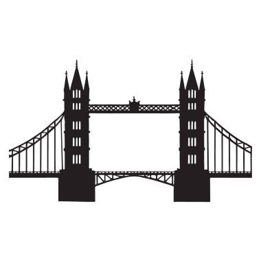 Londra Köprüsü ikonu izole edildi. vektör çizimi tasarımı
