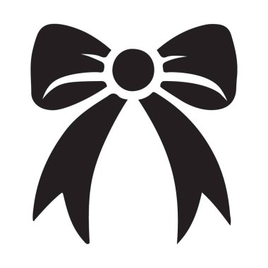 kurdele yay vektör katı simgesi