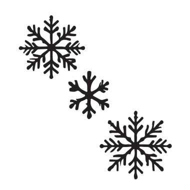 vektör kar tanesi simgesi illüstrasyonu