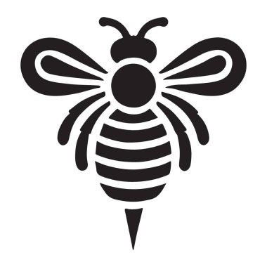 Zarif Siyah Arı Silüeti Görüntü Vektörü Grafiksel