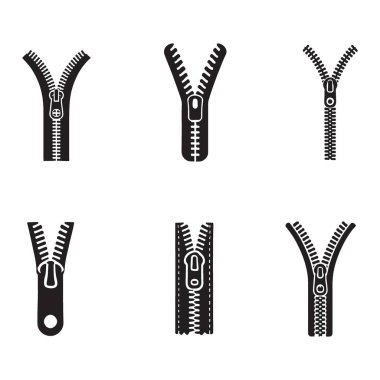 Fermuar Silüeti Resmetme Vektörü Grafik Tasarım Elemanını Aç