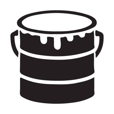 Boya Kovası Silüeti Resimleri Projeleriniz İçin Bir Vektör Grafik Tasarım Elemanı