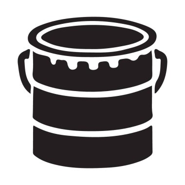 Boya Kovası Silüeti Resimleri Projeleriniz İçin Bir Vektör Grafik Tasarım Elemanı