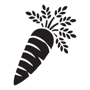 Kıtır ve Taze Havuç Silueti Görünümü Canlı Bir Sebze Simgesi