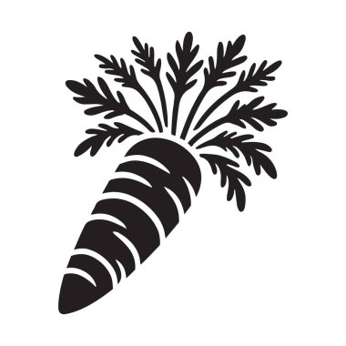 Taze Organik Havuç Silueti Görünümü Canlı Bir Sebze Simgesi