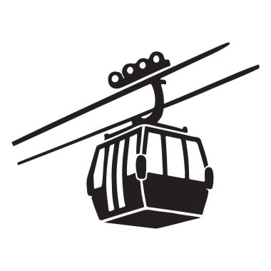 Gökyüzünde süzülen bir Gondol Kablo Arabasının Çarpıcı Silüeti