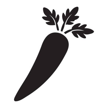 Havuç ikonu. Sebze ikonu. vektör illüstrasyonu