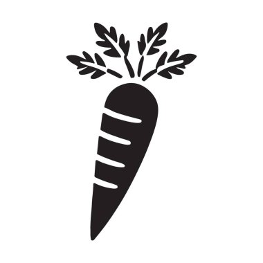 Havuç simgesi, çizgi vektörü