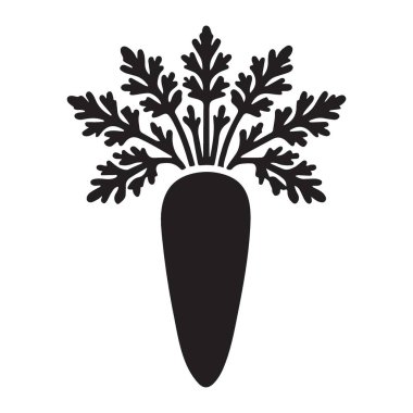 Havuç ikonu. Beyaz arkaplanda izole edilmiş web tasarımı için havuç vektör simgesinin basit çizimi