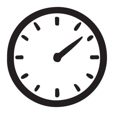 Saat simgesi, vektör illüstrasyonu
