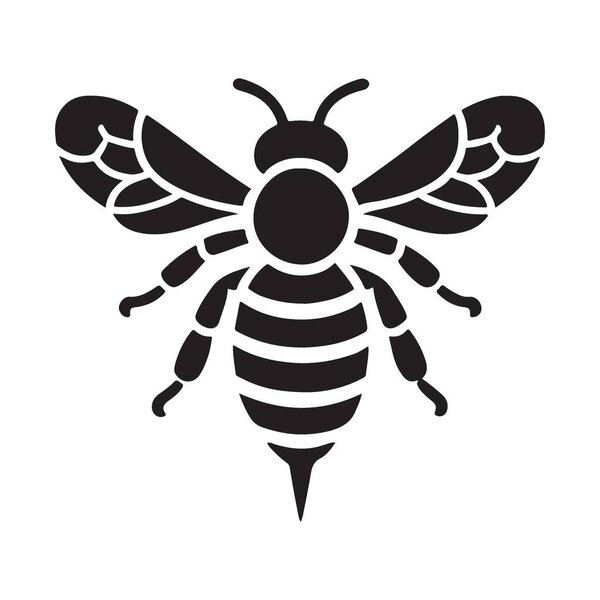 Силуэт черной пчелы