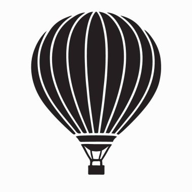 balon hava sıcak simgesi, basit biçim