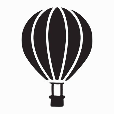 Hava Balon simge vektör web ve mobil uygulaması tasarımı, hava balonu logosu kavramı için izole üzerinde beyaz arka plan