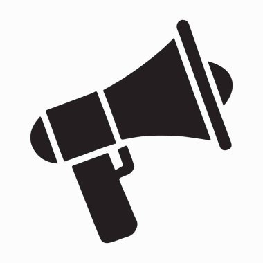 megafon hoparlörü düz vektör simgesi