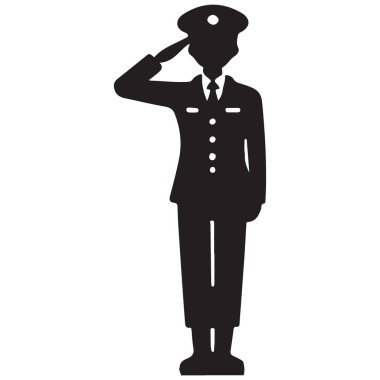 üniformalı asker silueti