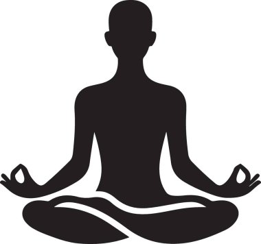 yoga pozu, illüstrasyon, vektör, beyaz arkaplan