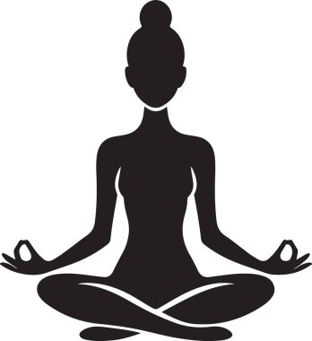 Yoga poz siluet beyaz arka plan üzerinde