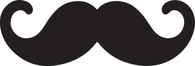 Bıyık simgesi vektör illüstrasyonu