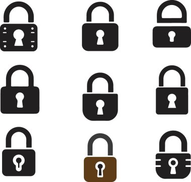 Dolu olan simgeyi kilitle - taslak biçimi