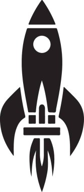 roket ikonu vektör illüstrasyonu