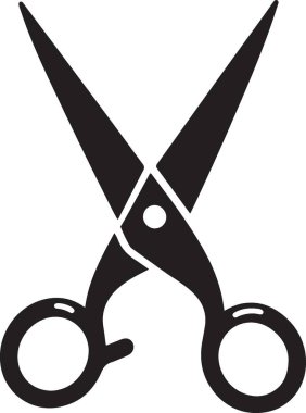 Makas simgesi, vektör illüstrasyonu