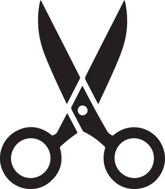 Makas kesme ikonu. Ağ için bıçak vektör simgesini kesmenin basit bir gösterimi