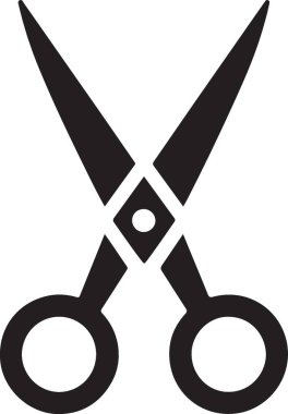 Makas. Web simgesi basit illüstrasyon