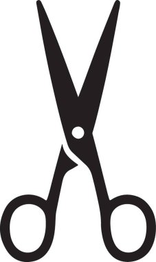 Makas vektör simgesi. biçim düz sembol, gri renk, yuvarlak açı