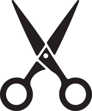 Makas. Web simgesi basit illüstrasyon