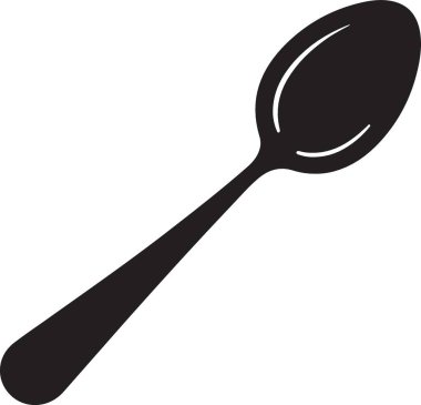 Kaşık. Web simgesi basit illüstrasyon