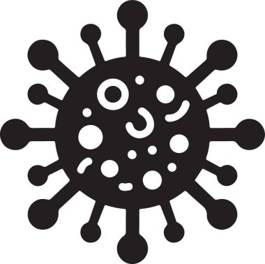 Mikroskobik Virüs Parçacığının Ayrıntılı Silüeti