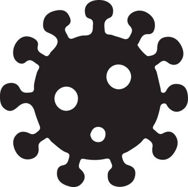 Mikroskobik Virüs Silüeti Resmetme Vektörü Grafiği