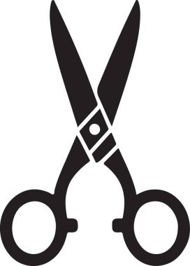 Makas. Web simgesi basit illüstrasyon