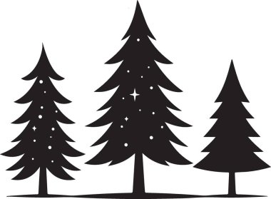 Bir çam ağacının vektör çizimi