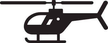 Helikopter simgesi. Helikopter vektör simgesi web için basit örnek.