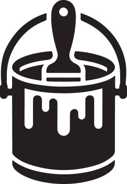 Profesyonel Boyama Hizmetleri Kova ve Fırça Silueti ResimleriName