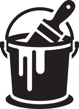 Boya Kovası ile fırça simgesini