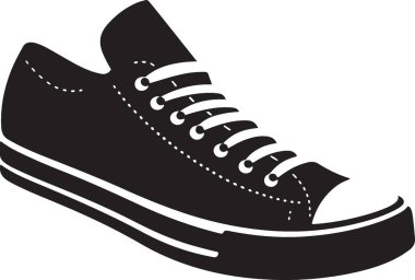 Şık Siyah Siluet Yüksek Spor Ayakkabı Klasik Kanvas Ayakkabı Tasarımı