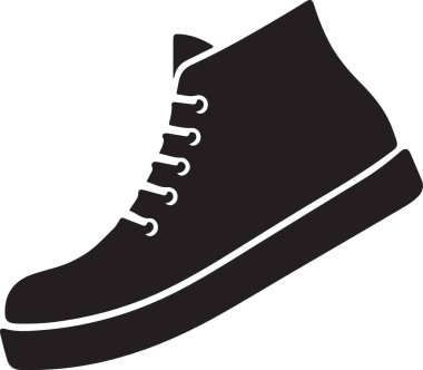 Şık Siyah Siluet Yüksek Spor Ayakkabı Klasik Kanvas Ayakkabı Tasarımı