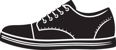 Şık Siyah Siluet Yüksek Spor Ayakkabı Klasik Kanvas Ayakkabı Tasarımı