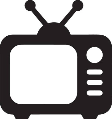 televizyon televizyon televizyon ikonu ana hatlar biçiminde