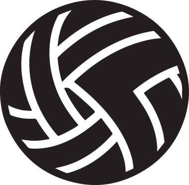 Voleybol ikonu vektör illüstrasyonu