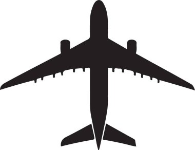 uçak simgesi, vektör illüstrasyonu
